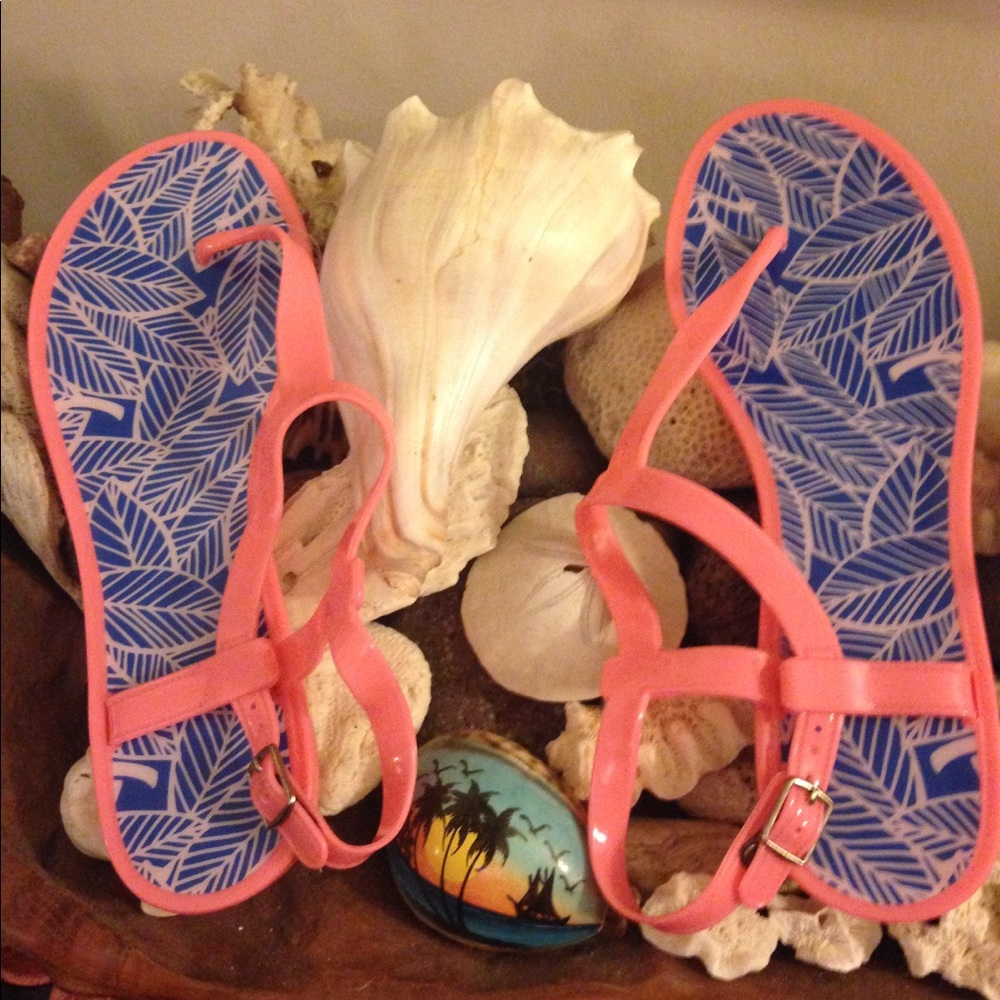 Palm Leaf Jelly Sandals